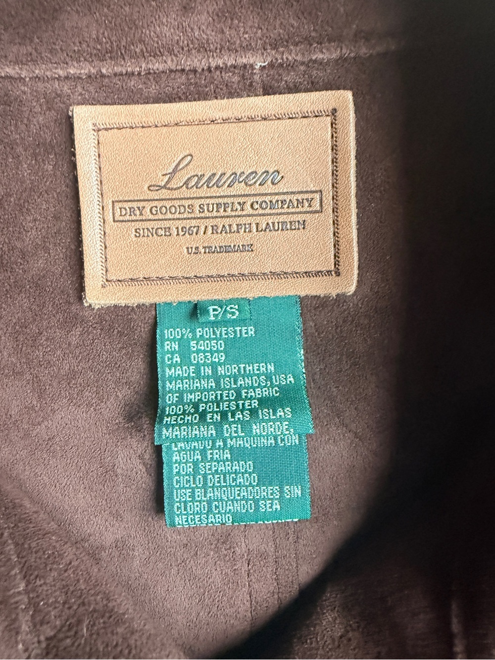 Ralph Lauren Brown Suede Button-Up Jacket quiet luxury - Picture 2 of 2